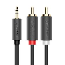 Cáp audio 1 ra 2 RCA (hoa sen) 2M Ugreen 10510 chính hãng